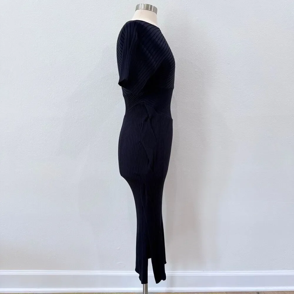 Diane Von Furstenberg Clara Sweaterdress Women's Size Small Navy Blue Slip Knee
